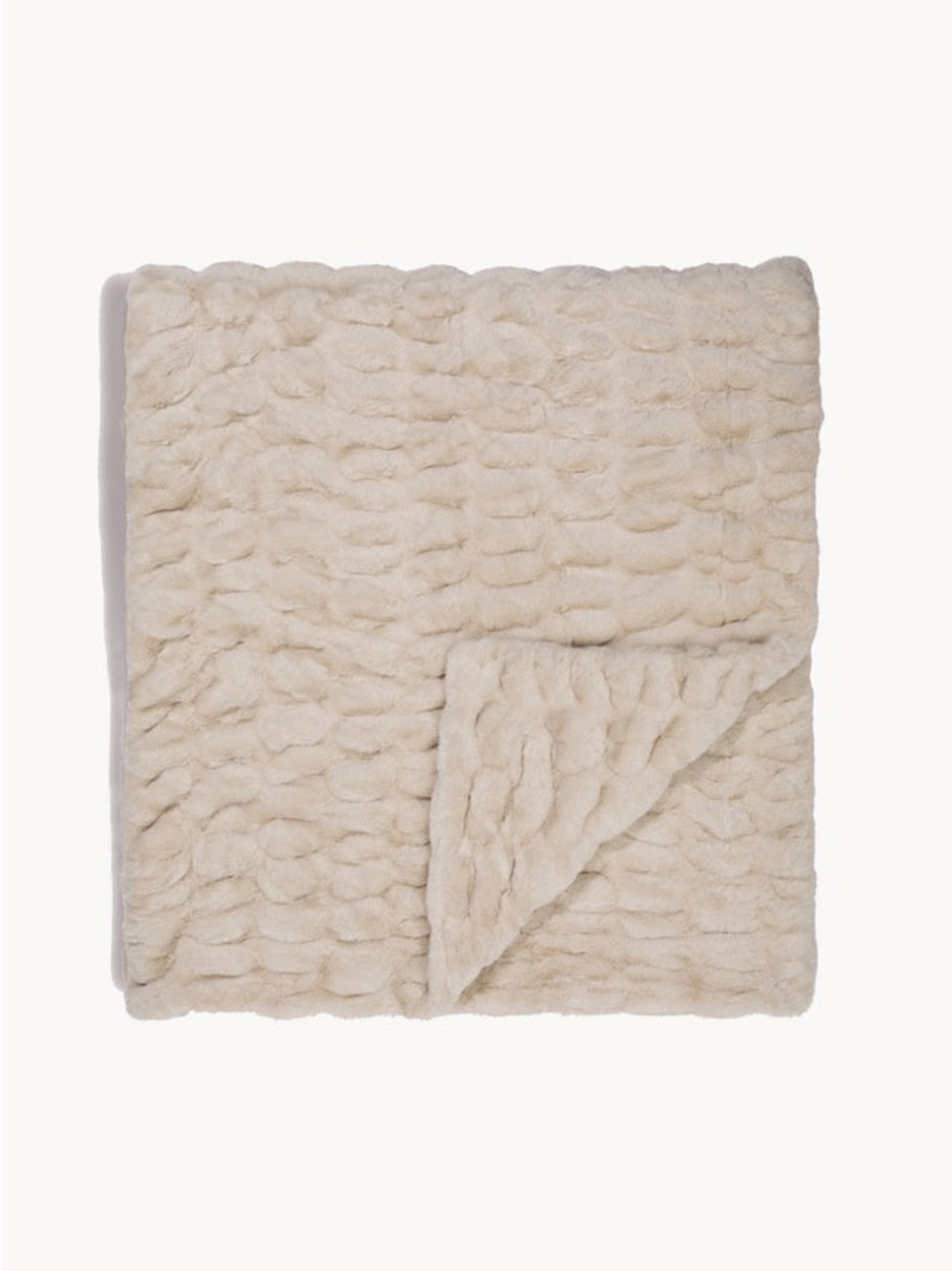 Lola Blanket - Large 60”x72” Ivory | Plush & Cozy